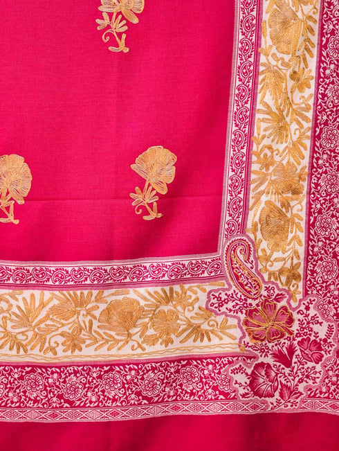 Women's Jamawar Aari Embroidery Wool Shawl